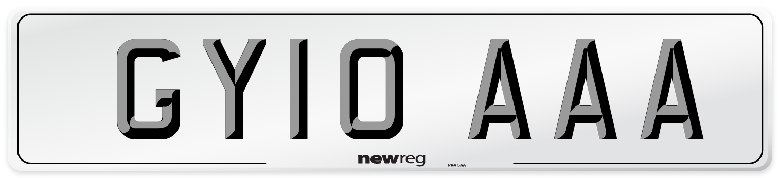 GY10 AAA Number Plate from New Reg